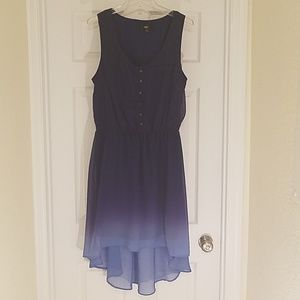 Blue Ombre  Button Front Dress